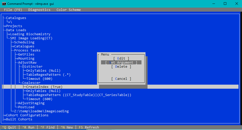 rdmp terminal user interface